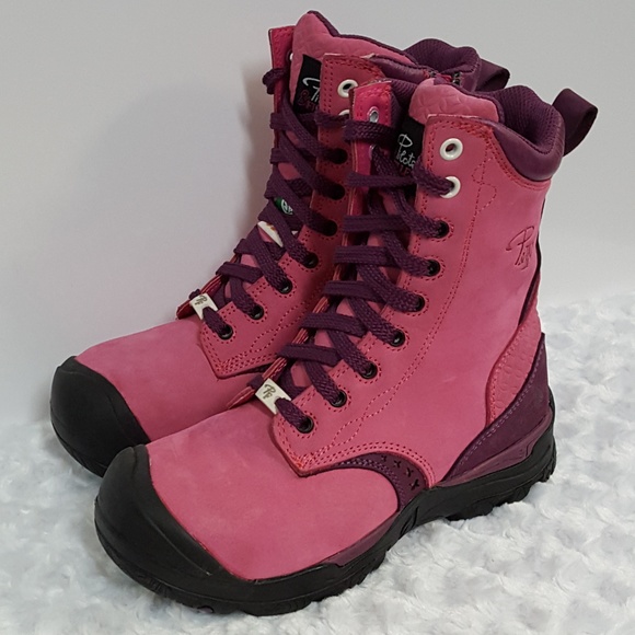 pink steel toe shoes